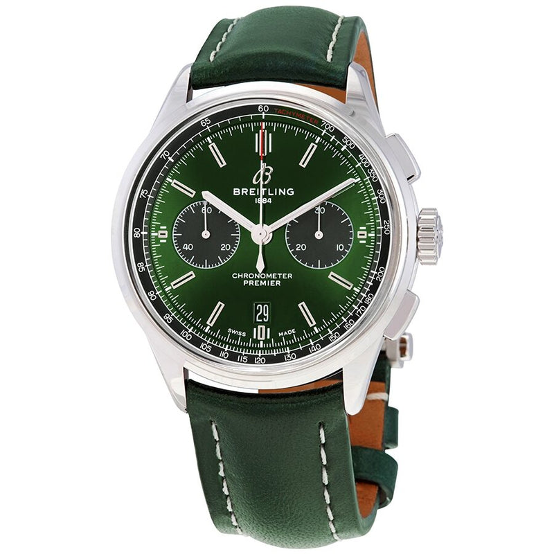 Breitling Premier Bentley Chronograph Automatic Chronometer Green Dial Men's Watch #AB0118A11L1X1 - Watches of America