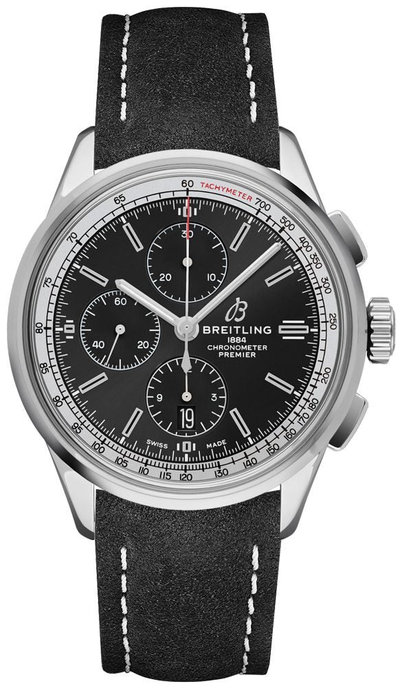 Breitling Premier Chronograph Automatic Chronometer Black Dial Men's Watch #A13315351B1X2 - Watches of America
