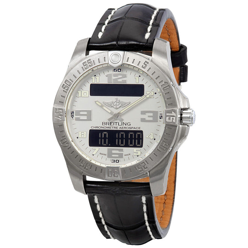 Breitling Professional Aerospace Evo Perpetual Chronograph Silver Analog-Digital Dial Men's Watch #E793637V/G817-435X - Watches of America