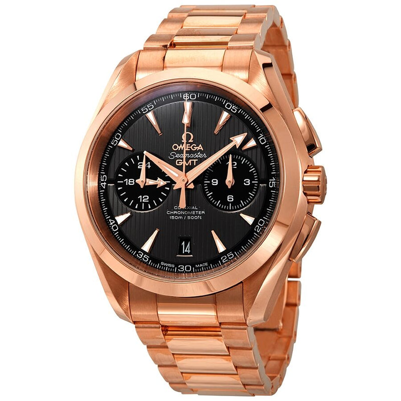 Omega Seamaster Aqua Terra Grey Dial 18k Rose Gold Men's Watch #23150435206001 - Watches of America