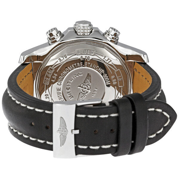 Breitling Super Avenger Black Dial Black Leather Strap Chronograph Men's Watch A1337011-B973BKLT #A1337011/B973 - Watches of America #3