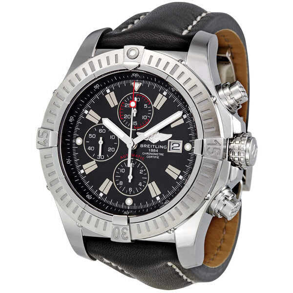 Breitling Super Avenger Black Dial Chronograph Men's Watch A1337011-B907BKLD#A1337011/B907 - Watches of America