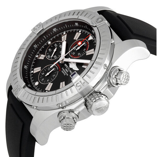 Breitling Super Avenger Black Dial Rubber Strap Men's Watch #A1337011-B907BKPD - Watches of America #2