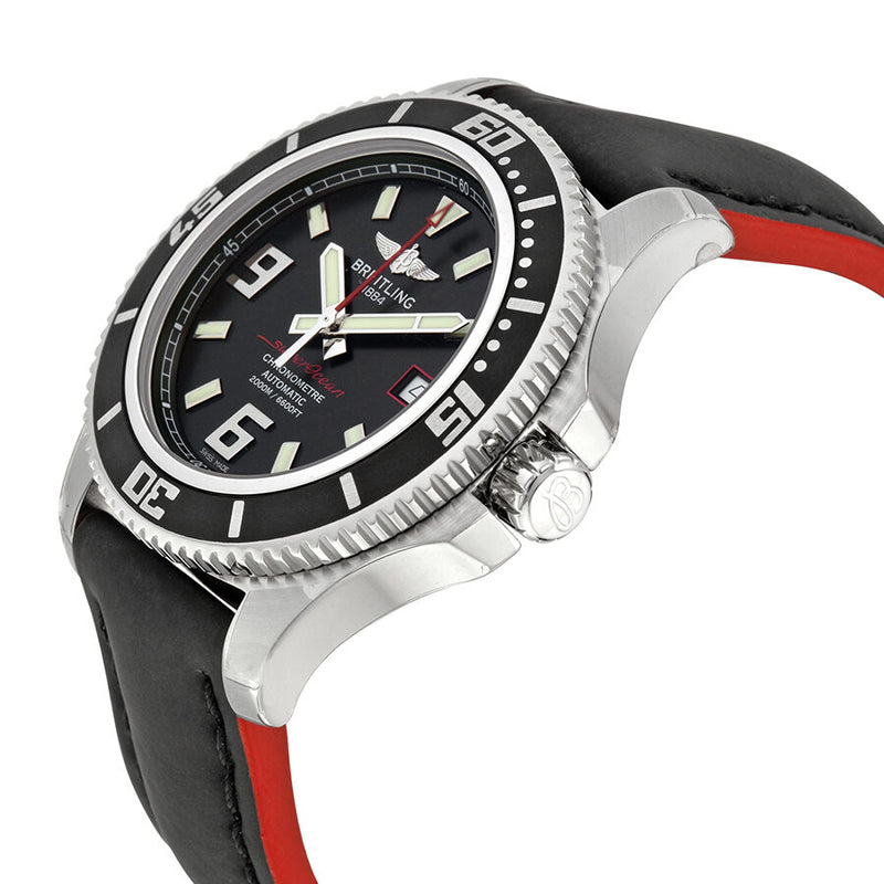 Breitling Superocean 44 Automatic Black Dial Black Leather Men's Watch #A1739102-BA76BKRDT - Watches of America #2