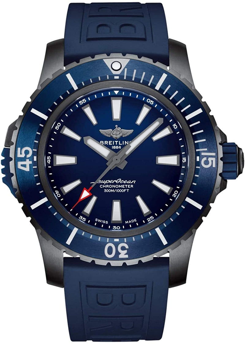 Breitling Superocean 48 Automatic Chronometer Blue Dial Men's Watch #V17369161C1S1 - Watches of America