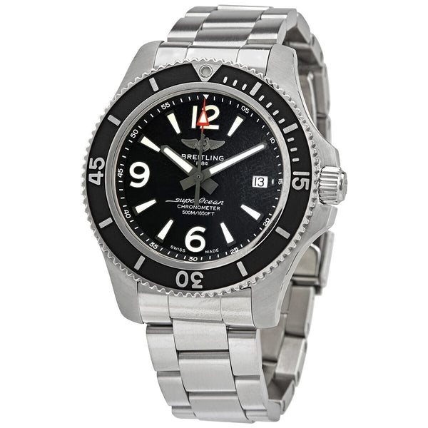 Breitling Superocean Automatic Chronometer Black Dial 42 mm Men's Watch #A17366021B1A1 - Watches of America