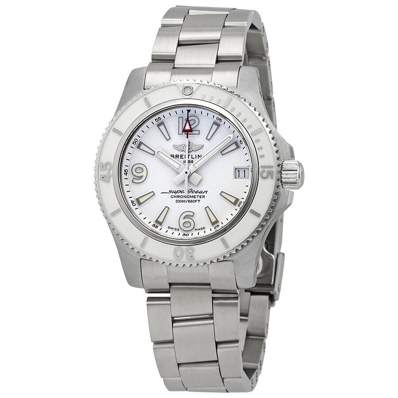 Breitling Superocean Automatic Chronometer White Dial 36mm Watch #A17316D21A1A1 - Watches of America