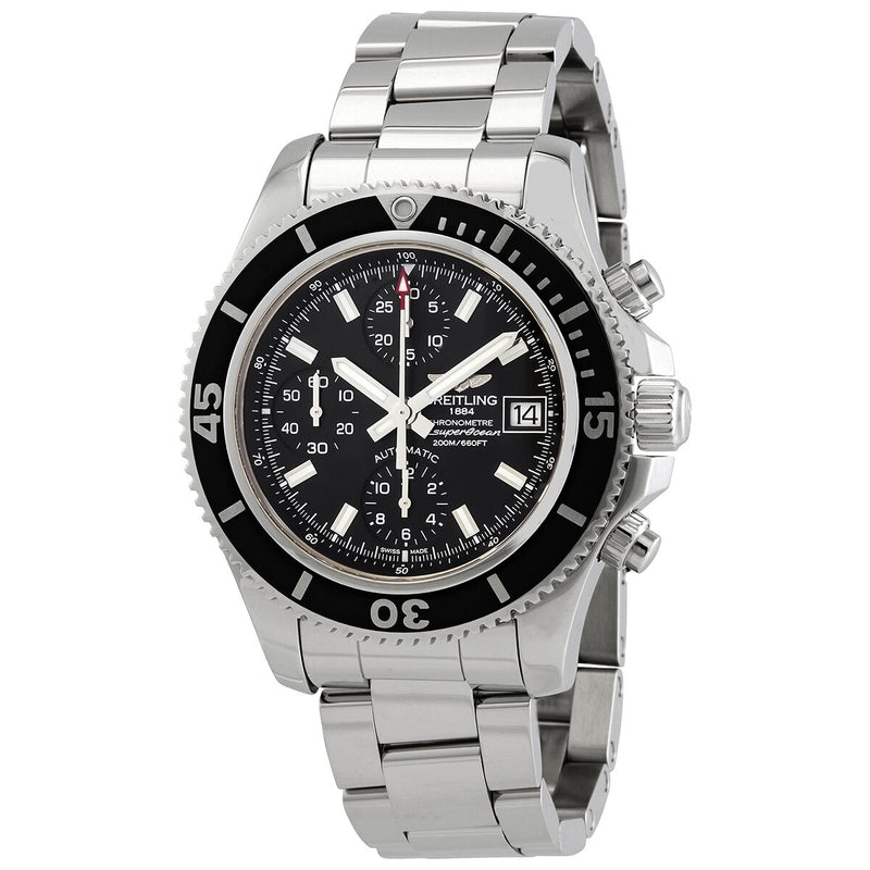 Breitling Superocean Chronograph Automatic Chronometer Black Dial Men's Watch #A13311C91B1A1 - Watches of America