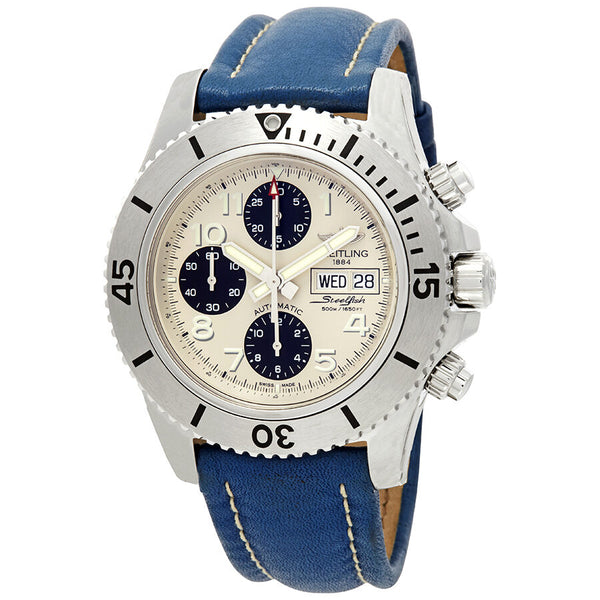 Breitling Superocean Chronograph Automatic Stratus Silver Dial Men's Watch #A13341C3/G782-105X-A20BA.1 - Watches of America