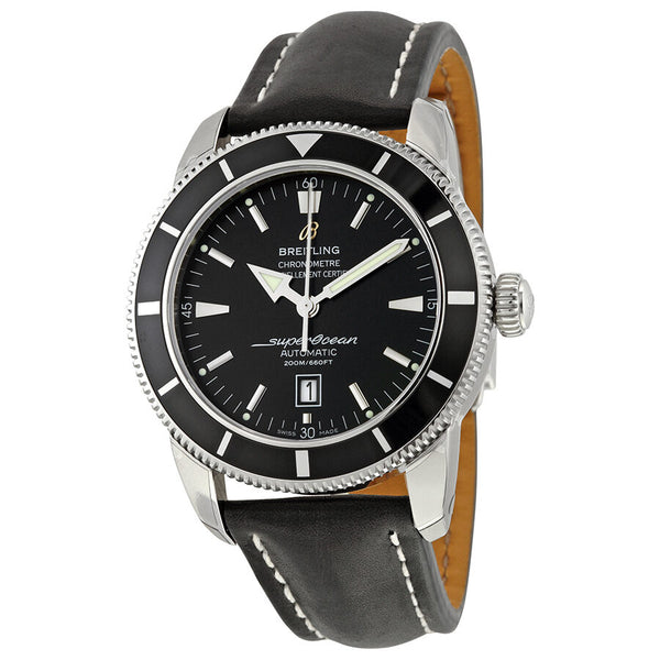 Breitling Superocean Heritage 46 Automatic Black Dial Black Leather Men's Watch A1732024-B868BKLD#A1732024-B868-442X-A20D.1 - Watches of America