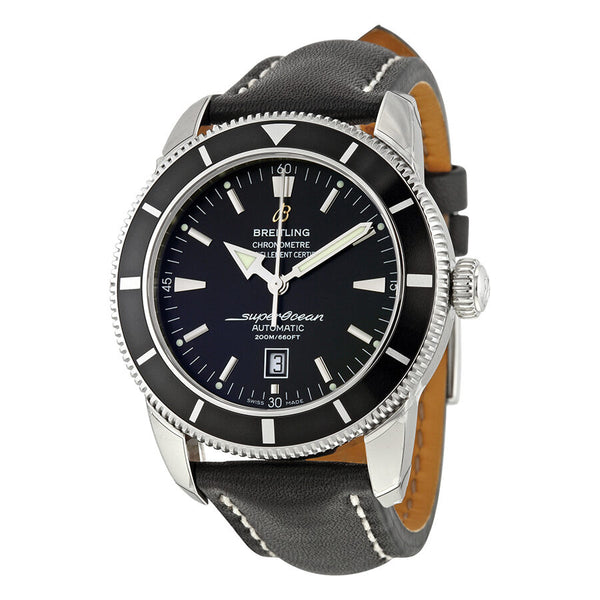 Breitling Superocean Heritage 46 Automatic Black Dial Black Leather Men's Watch A1732024-B868BKLT#A1732024-B868-441X-A20BA.1 - Watches of America