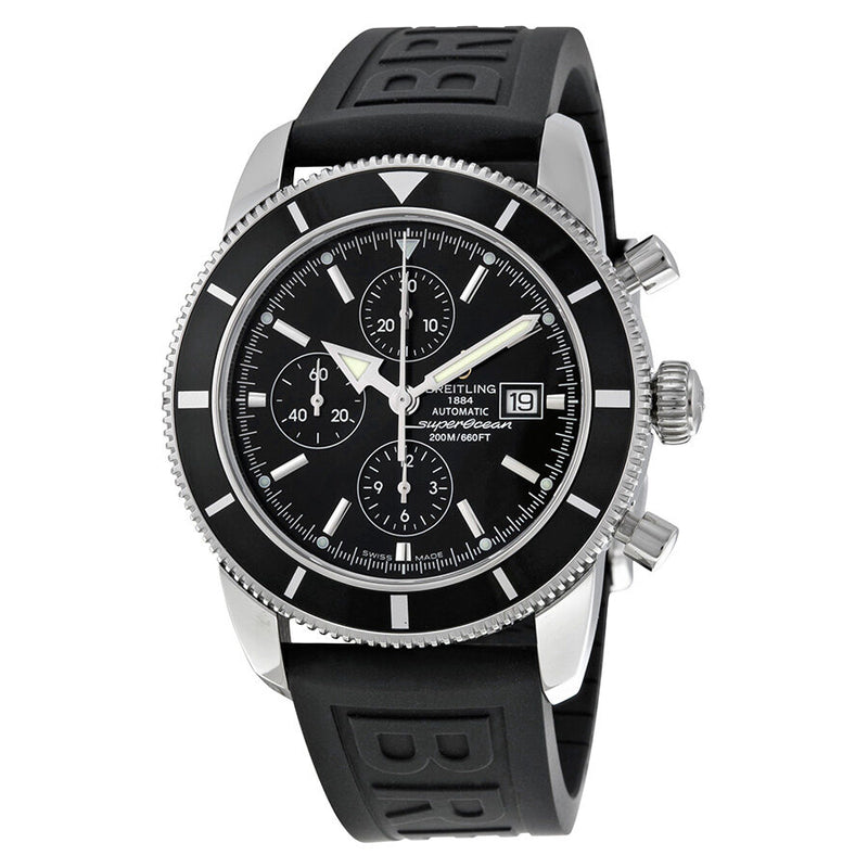 Breitling Superocean Heritage Automatic Chronograph Black Dial Black Rubber Men's Watch A1332024-B908BKPD3#A1332024-B908-155S-A20D.2 - Watches of America