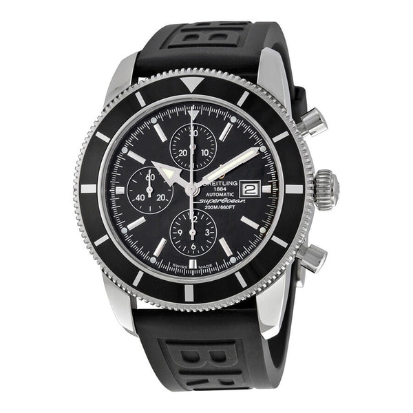 Breitling Superocean Heritage Automatic Chronograph Black Dial Black Rubber Men's Watch A1332024-B908BKPT3#A1332024-B908-154S-A20S.1 - Watches of America