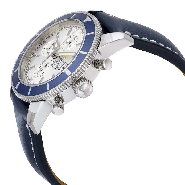 Breitling Superocean Heritage Automatic Chronograph Silver Dial Blue Leather Men's Watch A1332016-G698BLLD #A1332016-G698-102X-A20D.1 - Watches of America #2