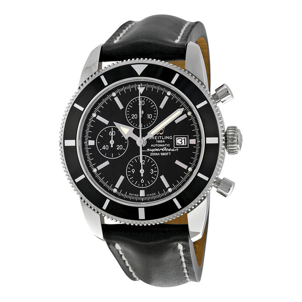 Breitling Superocean Heritage Chronograph Black Dial Black Leather Men's Watch A1332024-B908BKLD#A1332024-B908-442X-A20D.1 - Watches of America