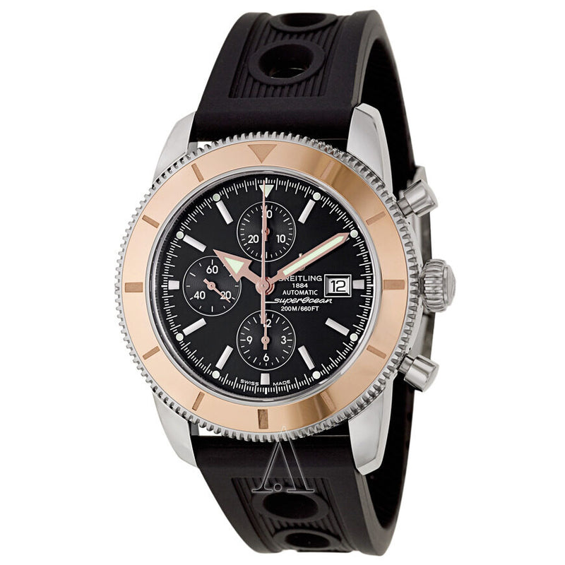 Breitling Superocean Heritage Chronograph Black Dial Rubber Men's Watch BKOR#U1332012-B908 - Watches of America