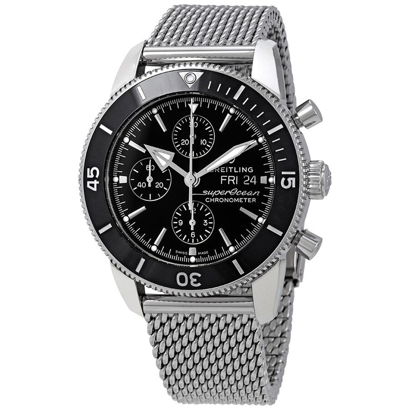Breitling Superocean Heritage II Chronograph Automatic Black Dial Men's Watch #A13313121B1A1 - Watches of America