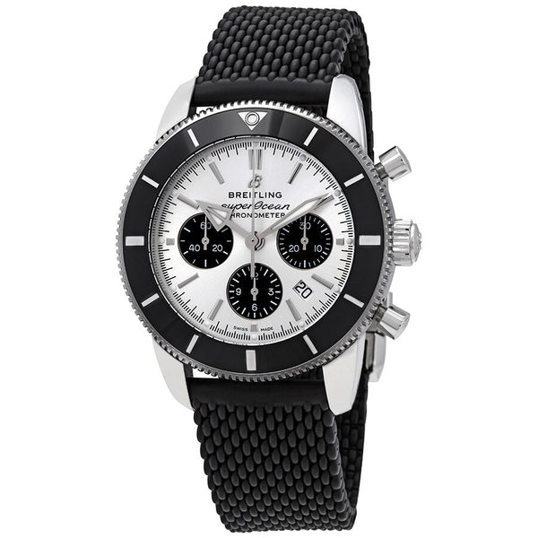 Breitling Superocean Heritage II Chronograph Automatic Chronometer Silver Dial Men's Watch #AB0162121G1S1 - Watches of America