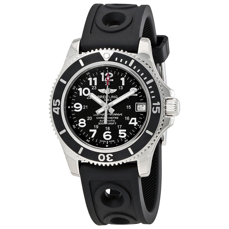 Breitling Superocean II 36 Black Dial Watch A17312C9/BD91BKORT#A17312C9-BD91-231S-A16S.1 - Watches of America