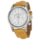 Breitling Transocean Automatic Silver Dial Camel Leather Unisex Watch #A4131053-G757CMCT - Watches of America