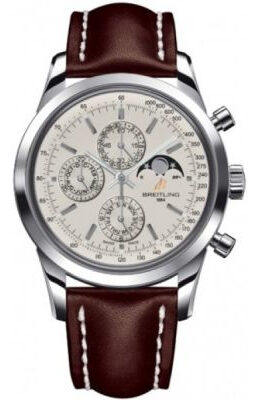 Breitling Transocean Chronograph 1461 Brown Leather Men's Watch #A1931012-G750BRLT - Watches of America
