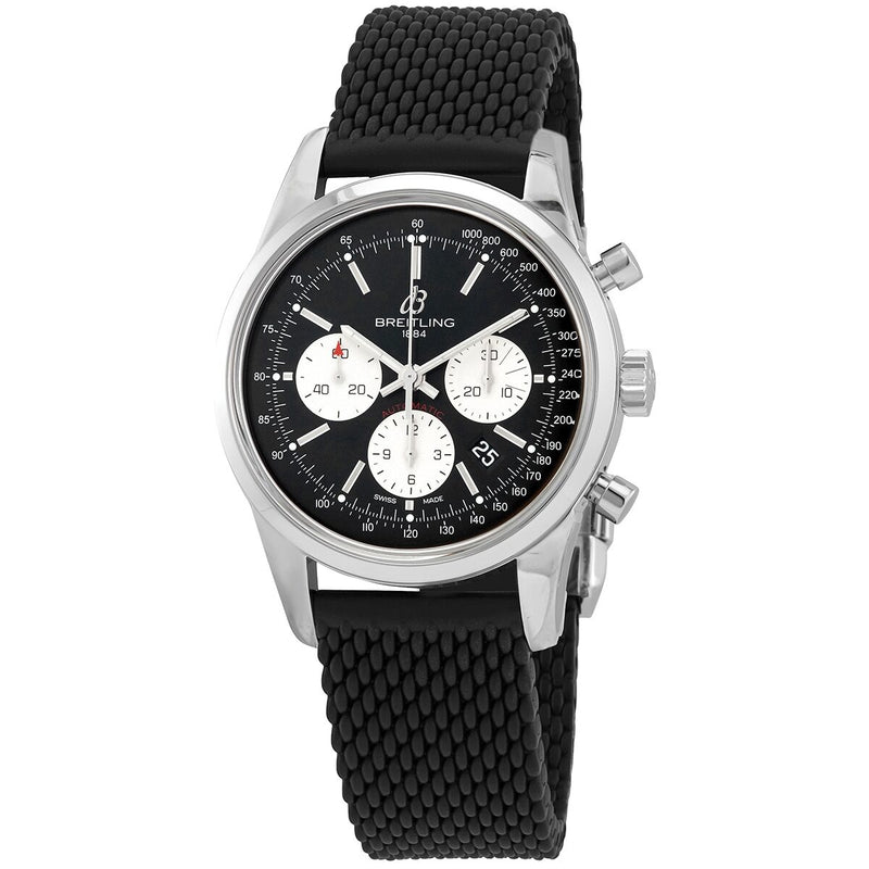 Breitling Transocean Chronograph Automatic Black Dial Men's Watch #AB0152121B1S1 - Watches of America