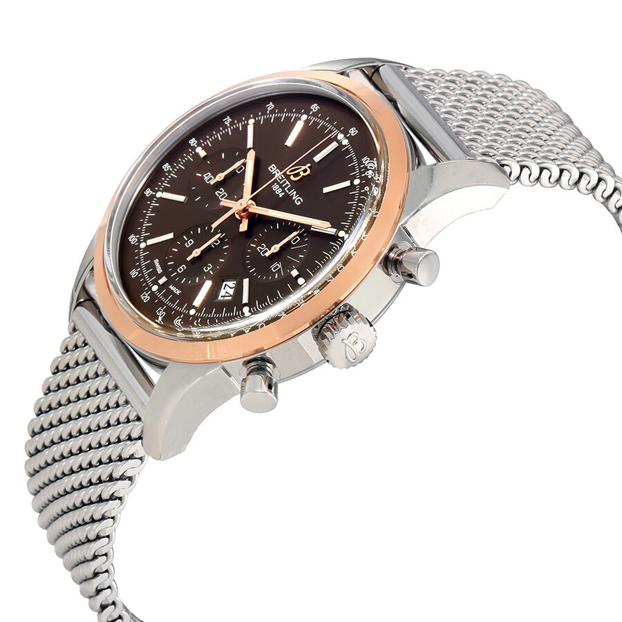 Breitling Men's UB015212-Q594 'Transocean' Automatic 18kt Gold Steel Watch