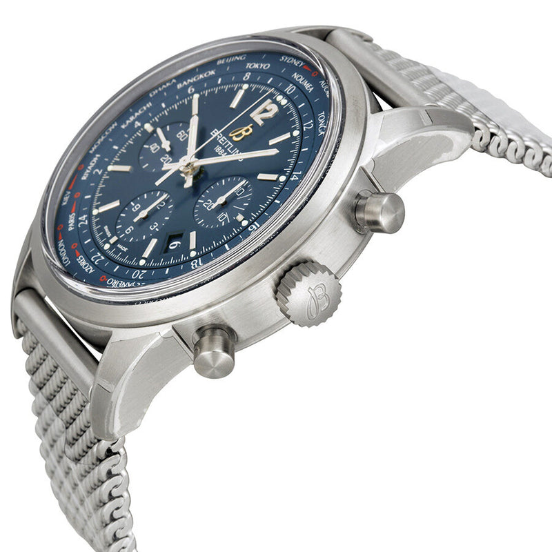 Breitling Transocean Chronograph Unitime Blue Dial Men's Watch AB0510U9-C879SS #AB0510U9-C879-159A - Watches of America #2