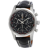 Breitling Transocean Chronograph Unitime Pilot Black Dial Men's Watch #AB0510U6-BC26BKCT - Watches of America