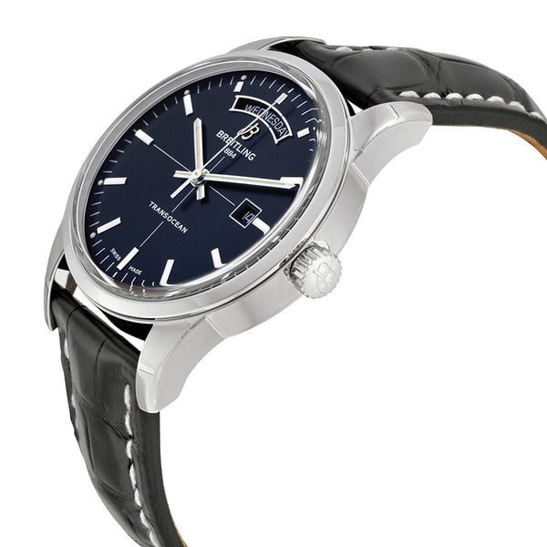 Breitling TransOcean Day & Date Automatic Black Dial Black Leather Men's Watch A4531012-BB69BKCD #A4531012-BB69-744P-A20D.1 - Watches of America #2