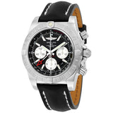 Breitling Chronomat 44 GMT Automatic Black Dial Black Leather Men's Watch AB042011-BB56BKLT#AB042011-BB56-435X-A20BA.1 - Watches of America