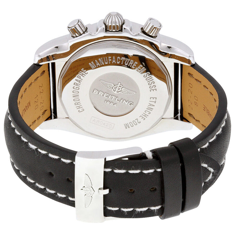 Breitling Chronomat 44 GMT Automatic Black Dial Black Leather Men's Watch AB042011-BB56BKLT #AB042011-BB56-435X-A20BA.1 - Watches of America #3