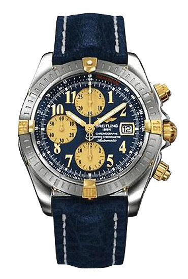 Breitling Windrider Chronomat Evolution 18kt Yellow Gold Steel Blue Men's Watch B1335611-C648BLLT#B1335611/C6/464 - Watches of America