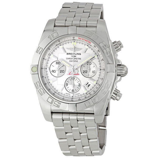 Breitling Windrider Chronomat Silver Dial Men's Watch AB011012-G684SS#AB011012-G684-375A - Watches of America