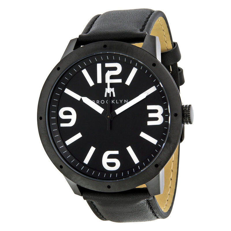 Brooklyn Watch Co. De Kalb Black and White Dial Men's Watch #1950BBW - Watches of America