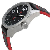 Brooklyn Watch Co. Lafayette Black Dial Black Red Accent Leather Swiss Quartz Men's Watch #CLA-H - Watches of America #2