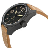Brooklyn Watch Co. Lafayette Black Dial Tan Leather Men's Watch #CLA-C - Watches of America #2