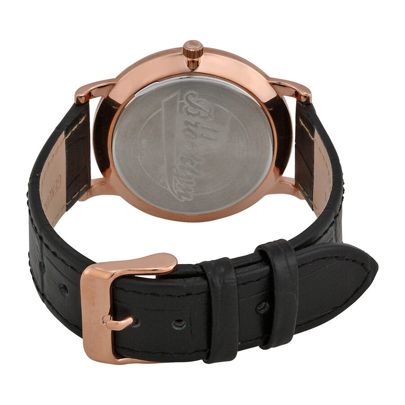 Brooklyn Watch Co. Myrtle Silver Dial Black Leather Swiss Quartz Men's Watch #MY-RG-SV-BK - Watches of America #3