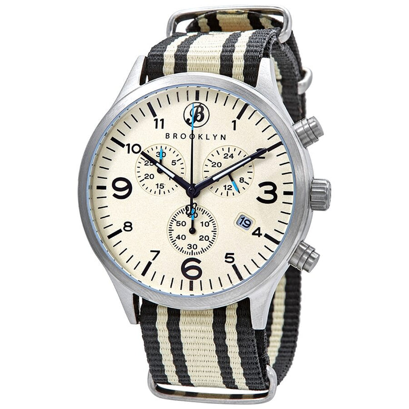 Brooklyn Watch Co. Bedford Brownstone II Chronograph Quartz Men's Watch #309-CRM-1 - Watches of America