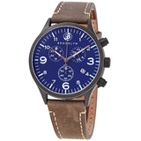 Brooklyn Watch Co. Bedford Brownstone II Quartz Blue Dial Men's Watch #307-BLU-5 - Watches of America