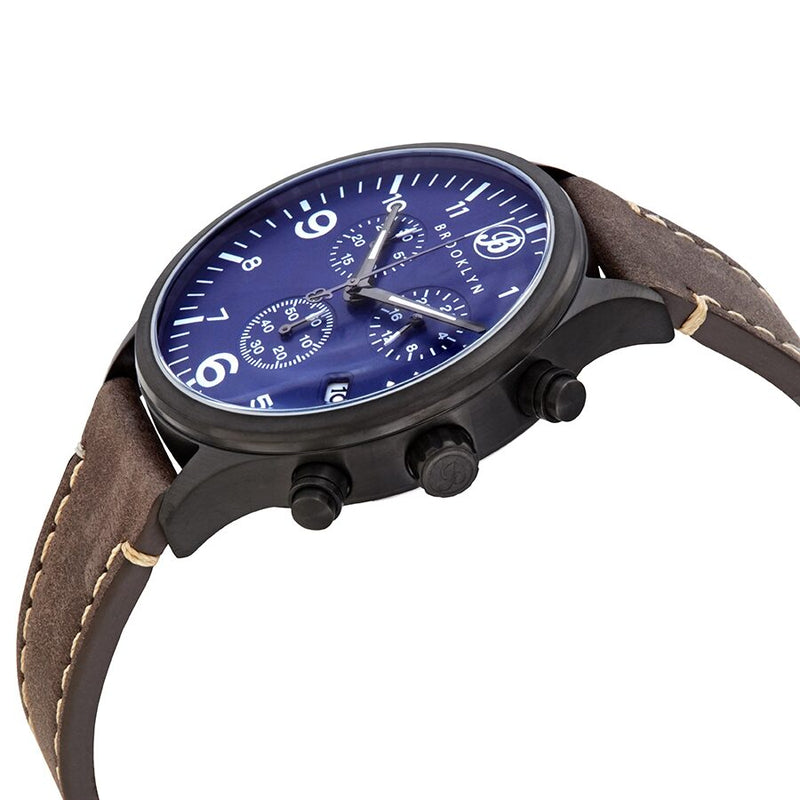 Brooklyn Watch Co. Bedford Brownstone II Quartz Blue Dial Men's Watch #307-BLU-5 - Watches of America #2