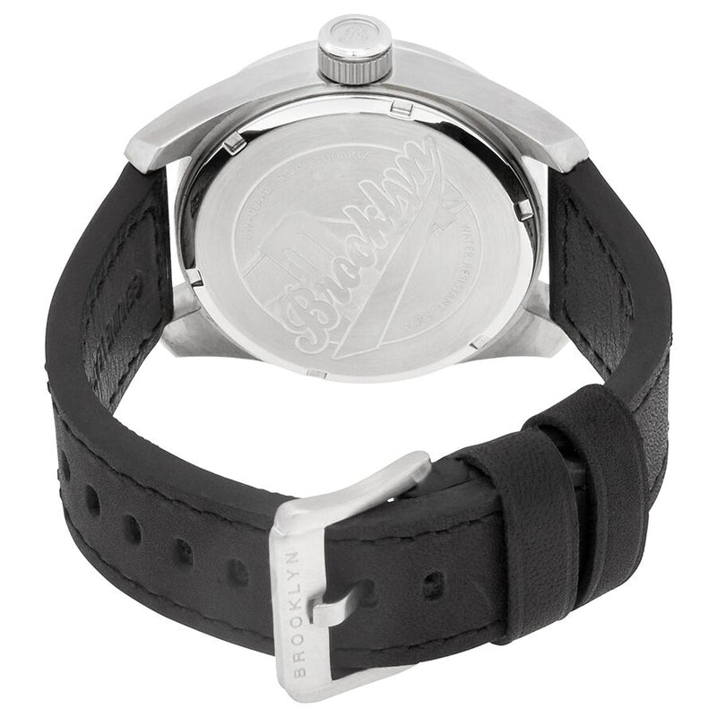 Brooklyn Watch Co. Lafayette White Dial Black Leather Swiss Quartz Men's Watch #CLA-D - Watches of America #3