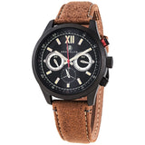 Brooklyn Watch Co. Stuyvesant Quartz Black Dial Men's Watch #BW-8128-BQ-01-LBRW - Watches of America