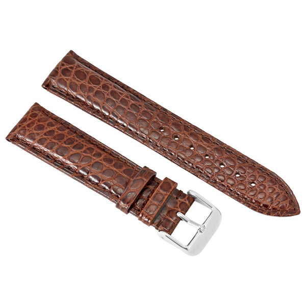 Brooklyn Watch Strap in Brown Alligator Leather - 22 MM#RPOS1A-BR - Watches of America