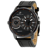 Brooklyn Willoughby Dual Time Swiss Quartz All Black Men's Watch#102-M4221 - Watches of America