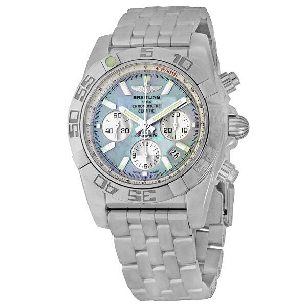 Breitling Chronomat 44 Mother of Pearl Dial Stainless Steel Men's Watch AB011012-G685SS#AB011012-G68-375A - Watches of America