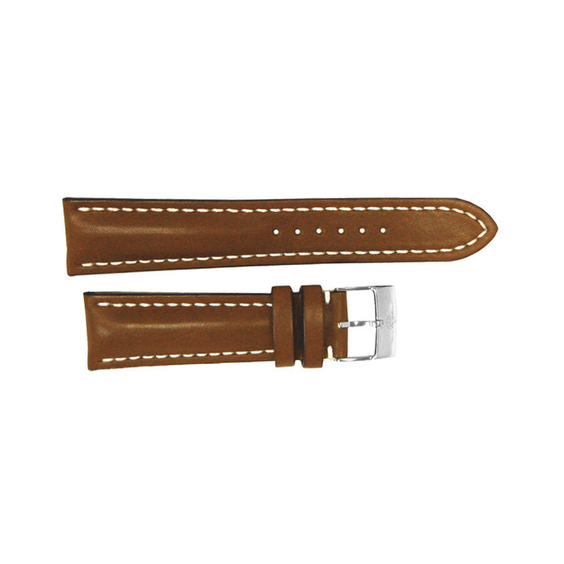 Breitling Brown Leather Strap with Stainless Steel Tang Buckle 24-20mm#443X/439X - Watches of America