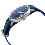Bulova Aerojet Quartz Blue Dial Striped Nylon Men's Watch #96B316 - Watches of America #2