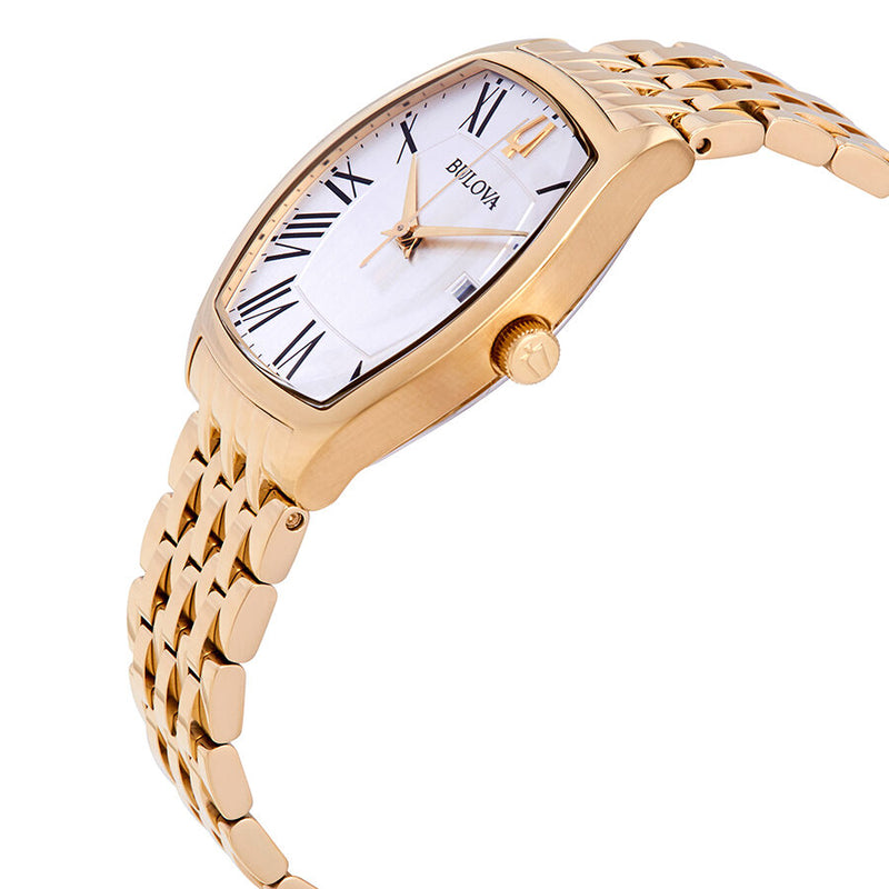 Bulova Ambassador White Dial Yellow Gold-tone Ladies Watch #97M116 - Watches of America #2