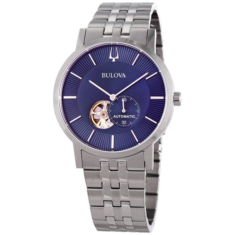 Bulova American Clipper Automatic Blue Dial Men's Watch #96A247 - Watches of America
